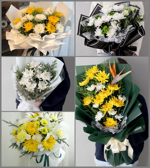 山东烟台蓬莱市蓬莱阁街道小皂社区白事花束代送